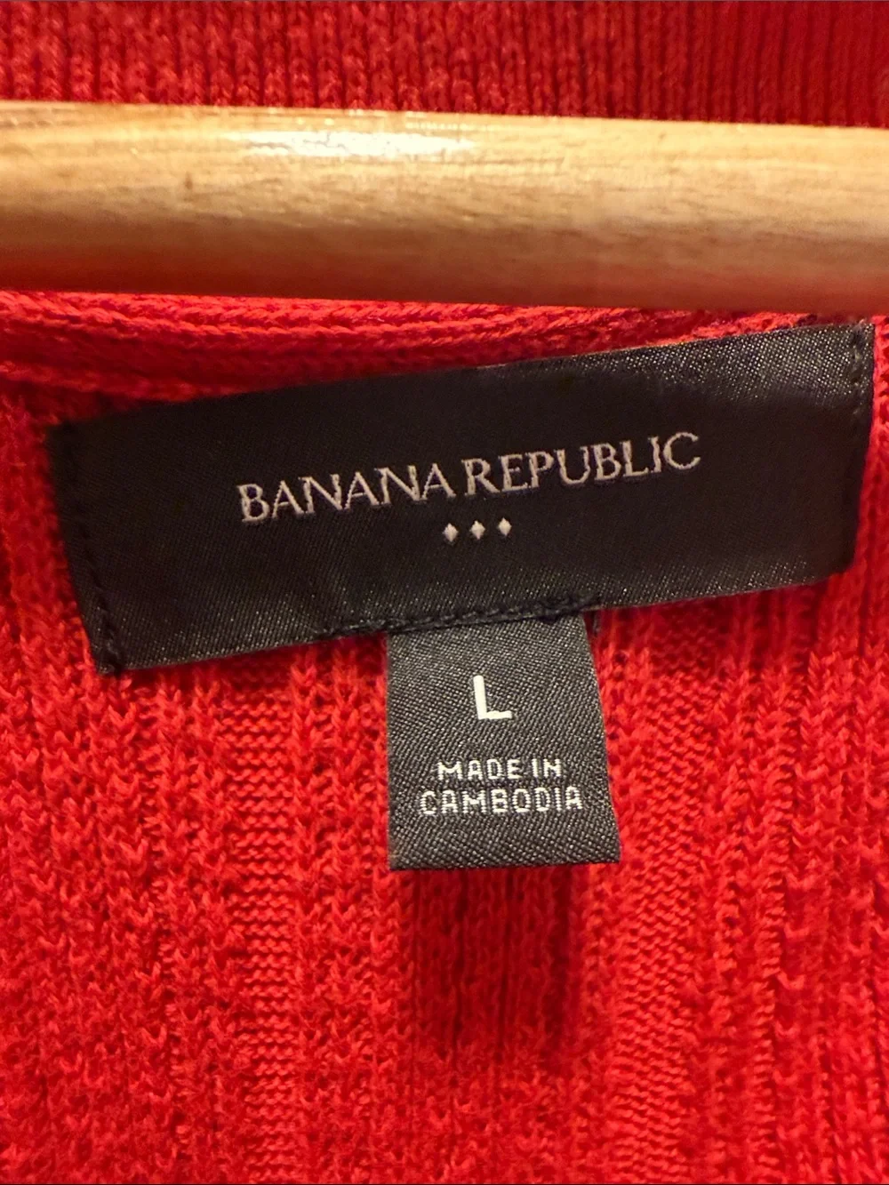 Banana Republic Men’s Brick Color Textured Knit Button Front Polo Sweater